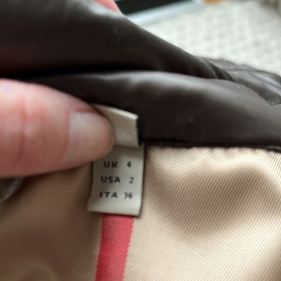 Burberry London Shiny Brown Down PufferJacket Size 2 - Picture 13 of 16